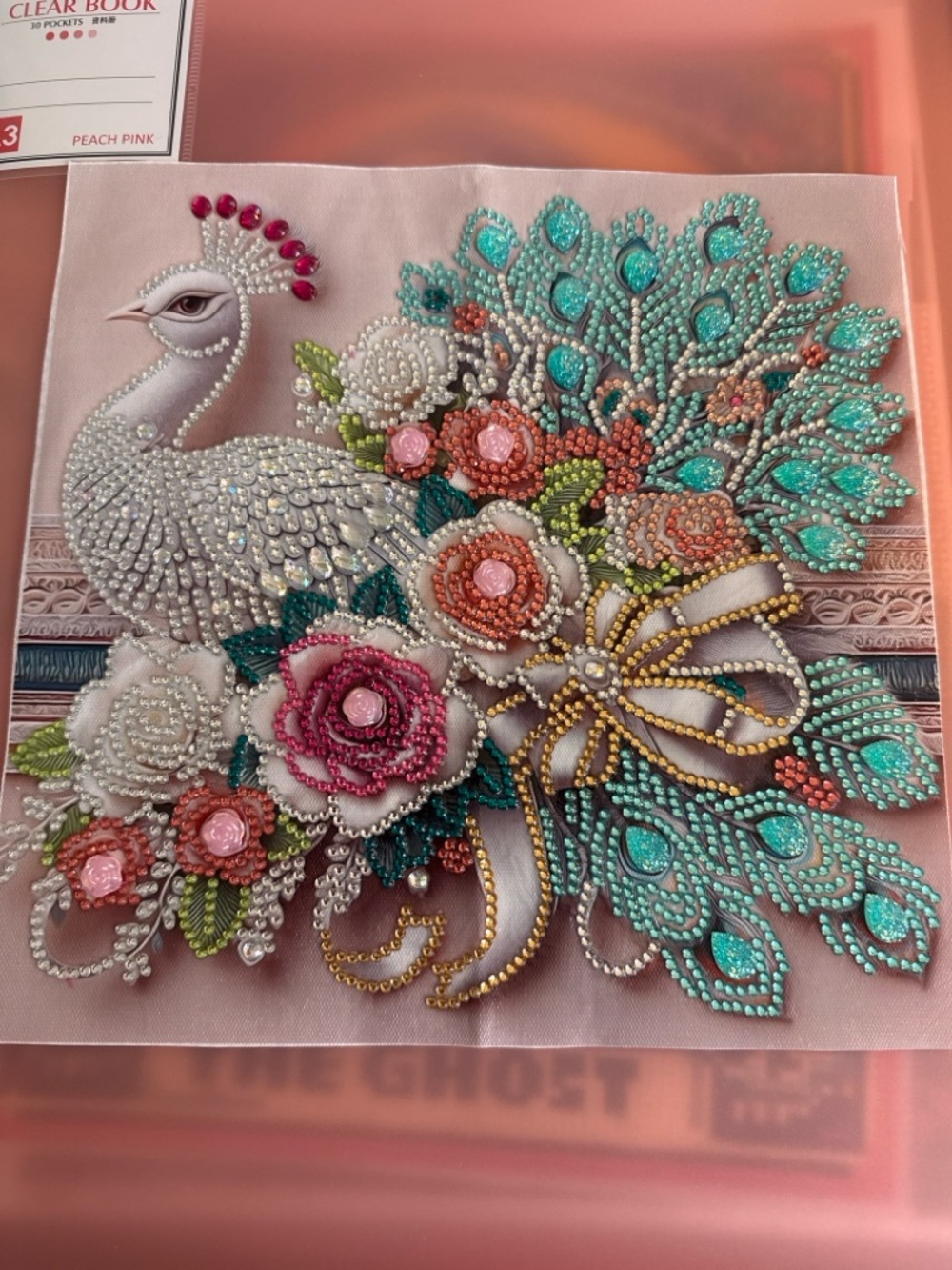 Diamond Painting Peacock Floral Rhinestone Art Canvas Sparkly Wall Decor